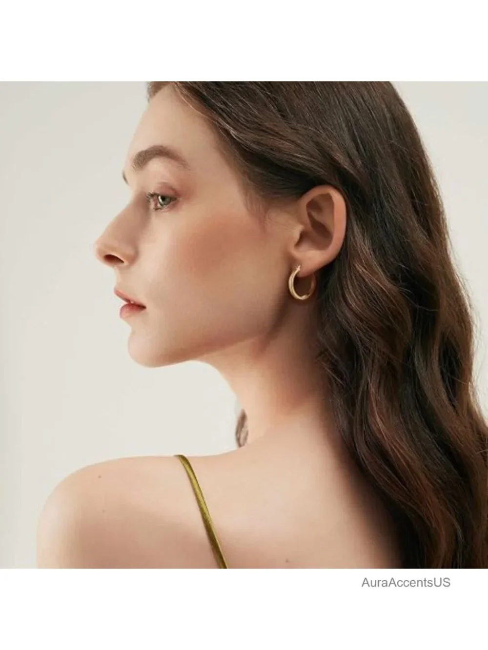 14K Gold Plated Hoop Earrings for Women Dainty Sleek Chic Style